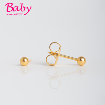 Baby System75 Bolita 3mm Bañado en Oro