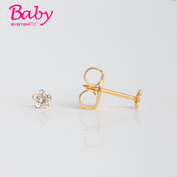 Baby System75 Flor Cristal Bañado en Oro