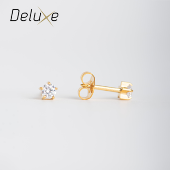Deluxe Grande Tiffany Zirconia Bañado en Oro