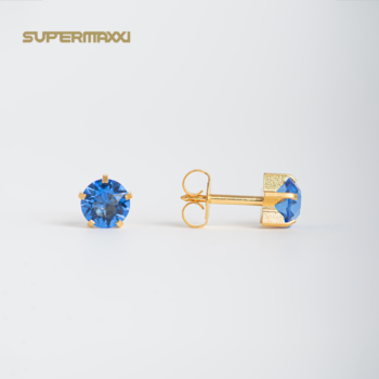 Supermaxxi ExtraGrande Tiffany Azul Zafira Bañado en Oro