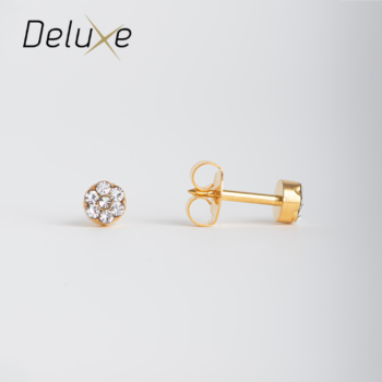 Deluxe Grande Daisy Cristal Bañado en Oro