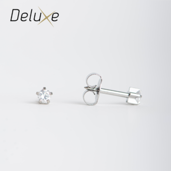 Deluxe Mediano Tiffany Zirconia Acero