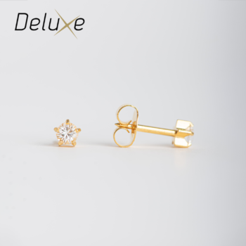 Deluxe Mediano Tiffany Zirconia Bañado en Oro