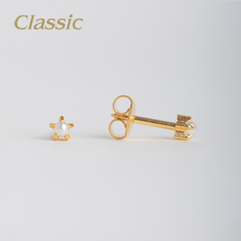 Classic Mediano Tiffany Perla Bañado en Oro