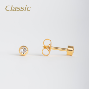 Classic Mediano Bisel Cristal Bañado en Oro