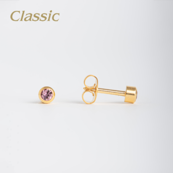 Classic Mediano Bisel Lila Bañado en Oro