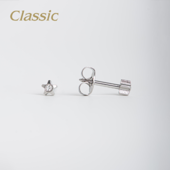 Classic Mediano Forma Estrella Cristal Acero