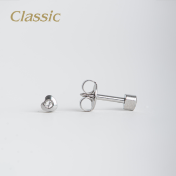 Classic Mediano Forma Corazón Cristal Acero