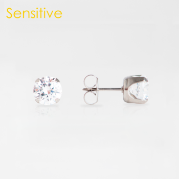 Sensitive Tiffany Zirconia 6mm Acero