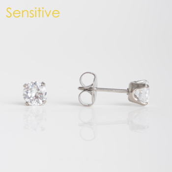 Sensitive Tiffany Zirconia 5mm Acero