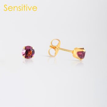 Sensitive Tiffany Amatista (Morada) Bañado en Oro