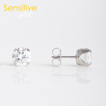 Sensitive Plus Tiffany Zirconia 7mm Acero