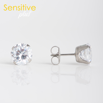 Sensitive Plus Tiffany Zirconia 8mm Acero