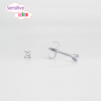 Sensitive Kids Tiffany Zirconia 2mm Acero