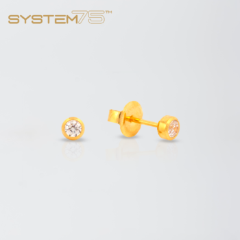System75 Bisel Zirconia 3mm Bañado en Oro