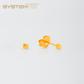 System75 Corazón 3mm Bañado en Oro