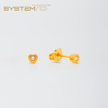 System75 Corazón Cristal 4mm Acero
