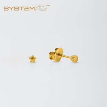 System75 Estrella 3mm Bañada en Oro